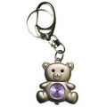 Lavender Teddy Bear Shape Key Chain Quartz Watch